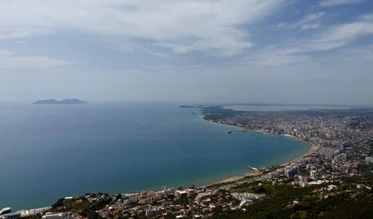 Panoramic view of Vlorë, Albania